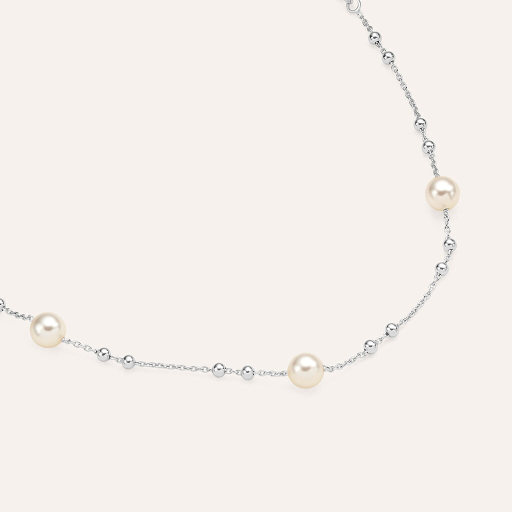 Bracciale Silver Pearls Argento Rodiato Perla sintentica