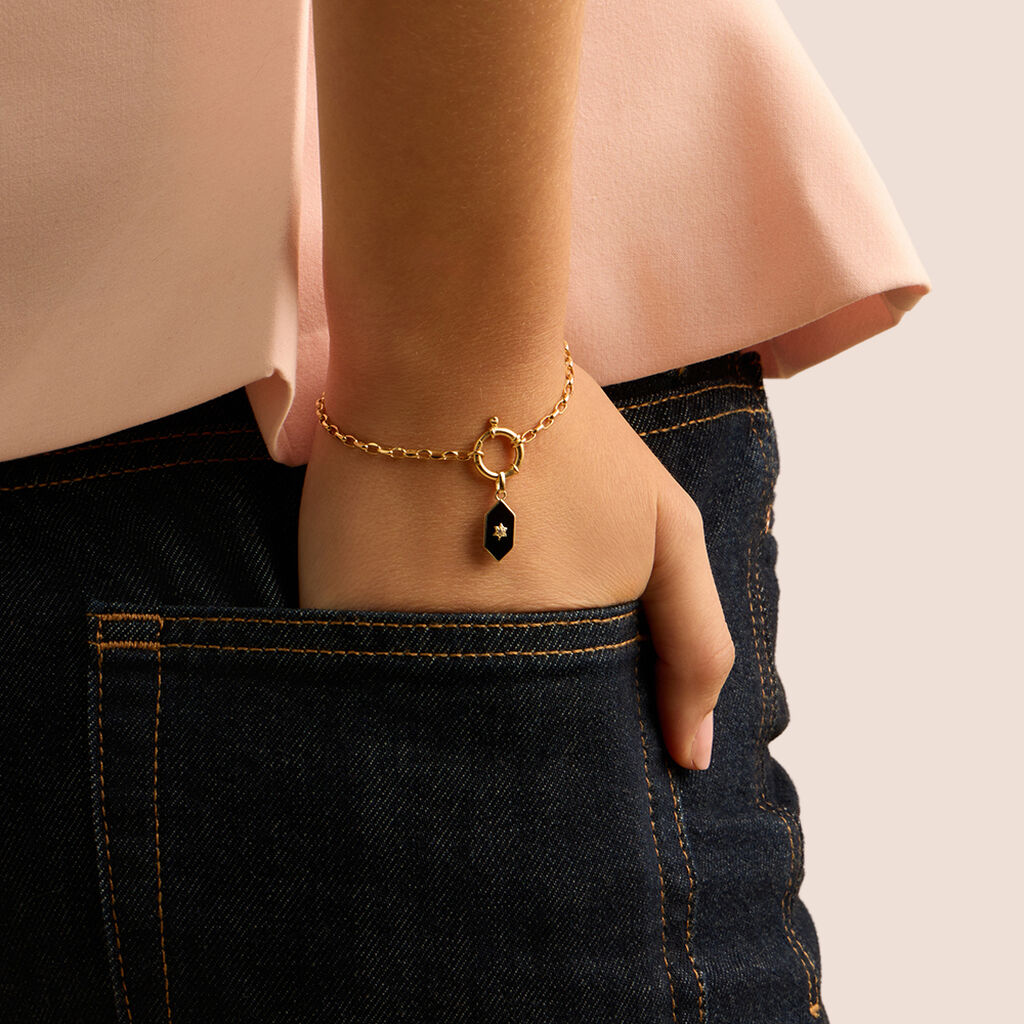 Pendente Po&egrave;me Oro Giallo Agata Cubic Zirconia