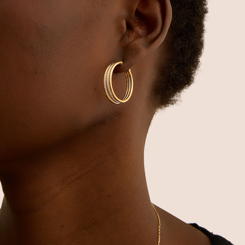Orecchini A Cerchio Isabelle Oro Bicolore