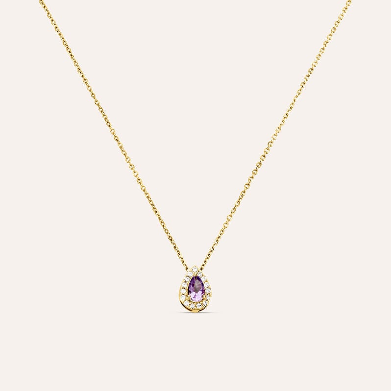 Collana Amélie Oro Giallo Ametista Cubic Zirconia - Collane Donna | Stroili