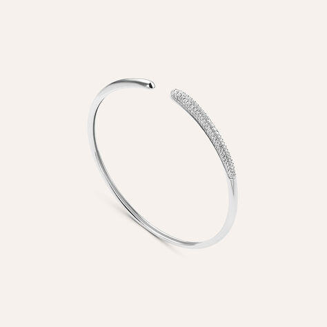 Bangle Silver Shine Argento Rodiato Cubic Zirconia - Bracciali Rigidi Donna | Stroili