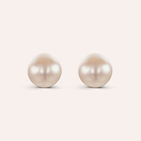 Orecchini Lobo Gabrielle Oro Bianco Perla D'Acqua Dolce - Orecchini a Lobo Donna | Stroili