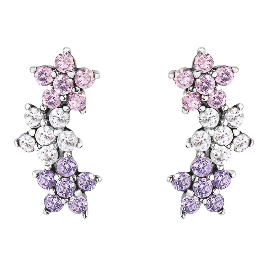 Orecchini In Argento Sterling 925 Con Zirconi - Stelle, Oro Rosa, Regalo Per Donne - Foto 7