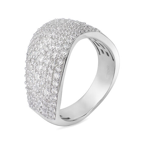 Anello Fascia Silver Shine Argento Rodiato Cubic Zirconia - Anelli con Pietre Donna | Stroili