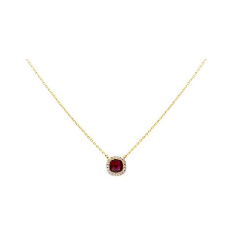 Girocollo placcato oro con pietra rosso con zirconiOrecchini a lobo con freccia con zirconi placcato oro - Collane Donna | Stroili
