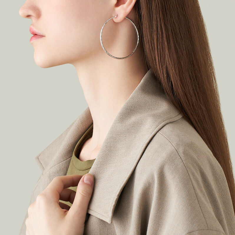 Orecchini A Cerchio Silver Collection Argento Rodiato - Orecchini a Cerchio Donna | Stroili