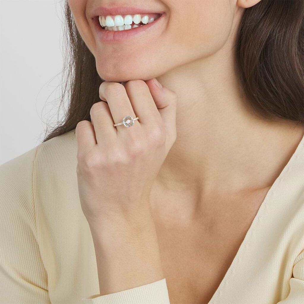 Anello Solitario Amélie Oro Giallo Topazio Cubic Zirconia - Anelli con Pietre Donna | Stroili