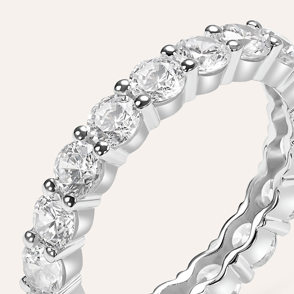 Anello Riviere Claire Oro Bianco Cubic Zirconia - Anelli Riviere Donna | Stroili