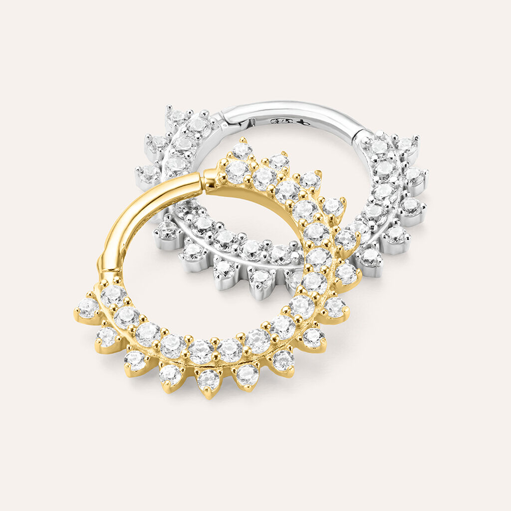 Piercing Orecchio Daith Bon Ton Oro Bianco Cubic Zirconia - Piercing Orecchio Donna | Stroili