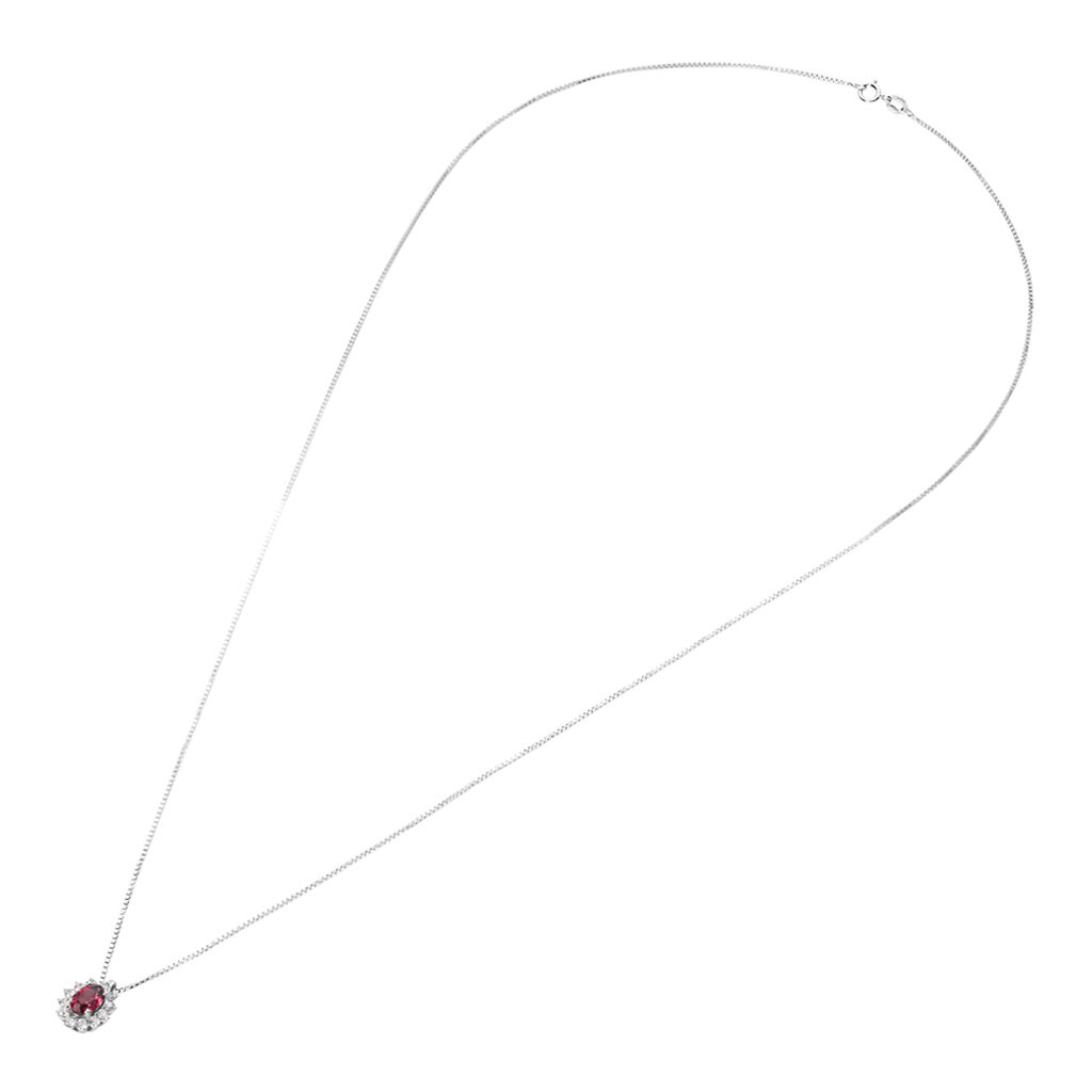 Collana Jasmine Oro Bianco Rodolite Diamante - Collane Donna | Stroili
