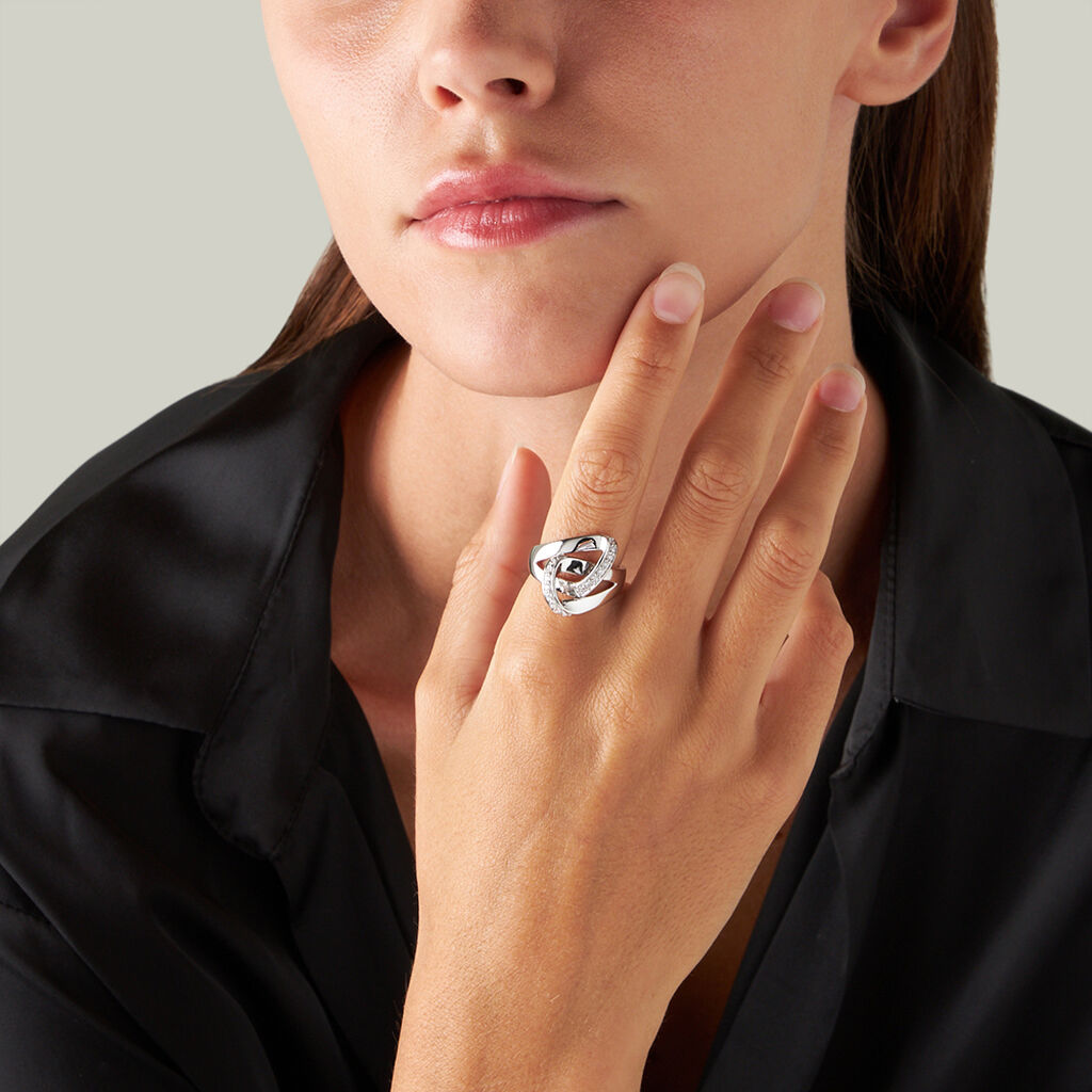 Anello Fantasia Silver Shine Argento Rodiato Cubic Zirconia - Anelli con Pietre Donna | Stroili