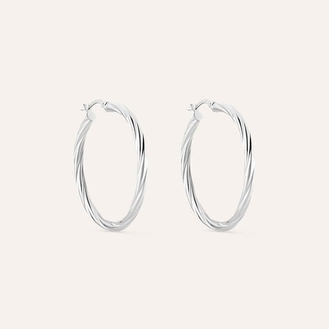 Orecchini A Cerchio Silver Collection Argento Rodiato - Orecchini a Cerchio Donna | Stroili