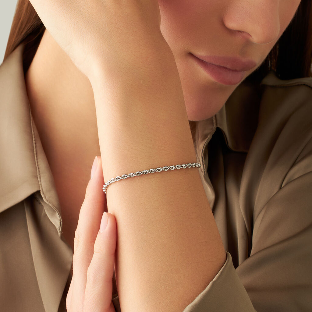 Bracciale Catena Colette Oro Bianco - Bracciali Donna | Stroili