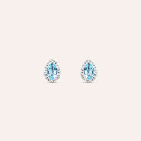 Orecchini Lobo Punto Luce Amélie Oro Bianco Topazio Cubic Zirconia - Orecchini a Lobo Donna | Stroili