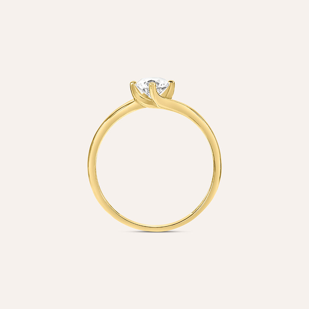 Anello Solitario Claire Oro Giallo Cubic Zirconia - Anelli con Pietre Donna | Stroili