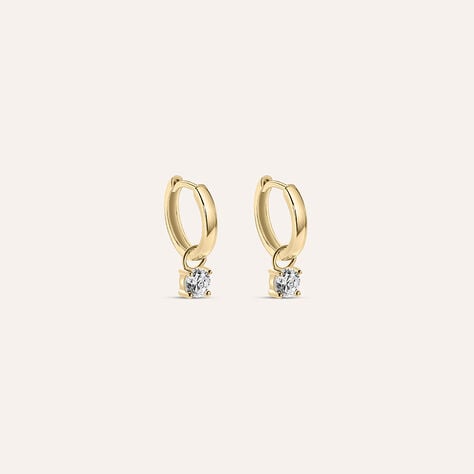 Orecchini A Cerchio Punto Luce Golden Dream Placcato Oro Giallo Cubic Zirconia - Orecchini a Cerchio Donna | Stroili