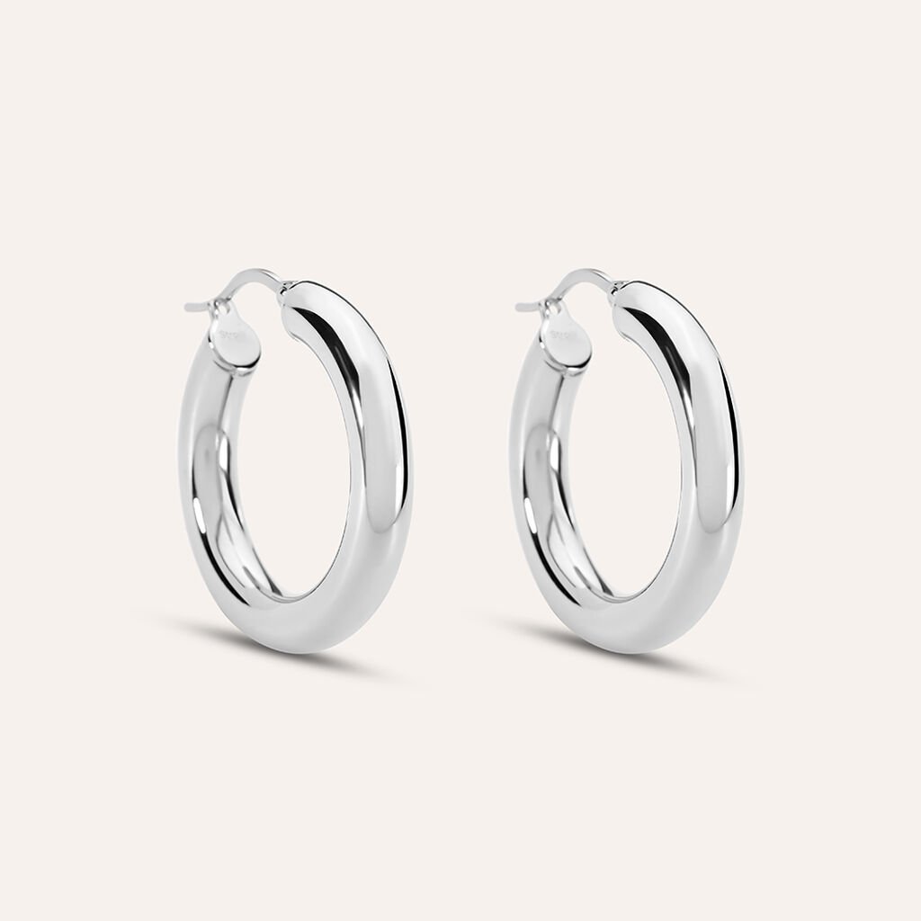 Orecchini A Cerchio Moonlight Acciaio