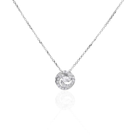 Collana in oro bianco e diamanti 0.14 ct - Collane Donna | Stroili