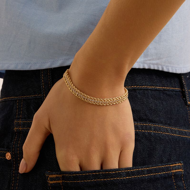 Bracciale Catena Gold Essence Oro Giallo Cubic Zirconia - Bracciali Donna | Stroili