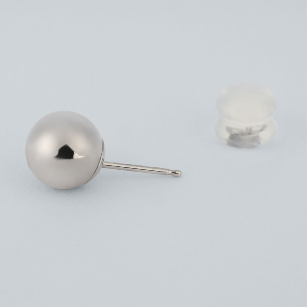 Orecchini Lobo Bon Ton Oro Bianco