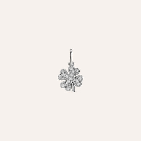 Pendente Poème Oro Bianco Cubic Zirconia - Ciondoli Donna | Stroili