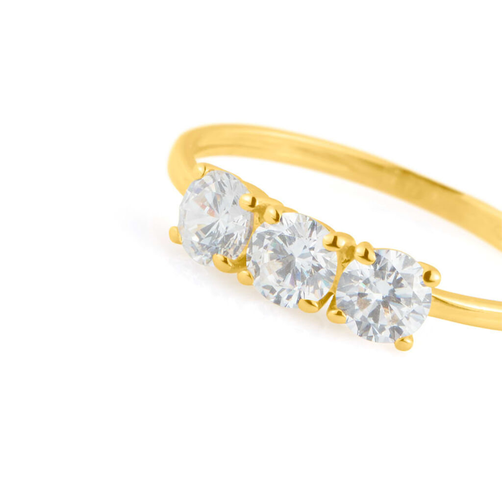 Anello Trilogy Claire Oro Giallo Cubic Zirconia - Anelli con Pietre Donna | Stroili