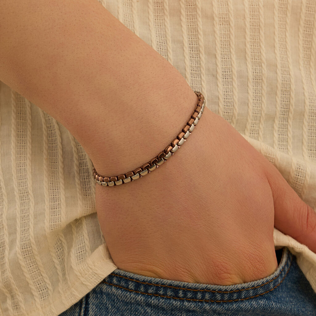 Bracciale Catena Man Code Acciaio Bicolore