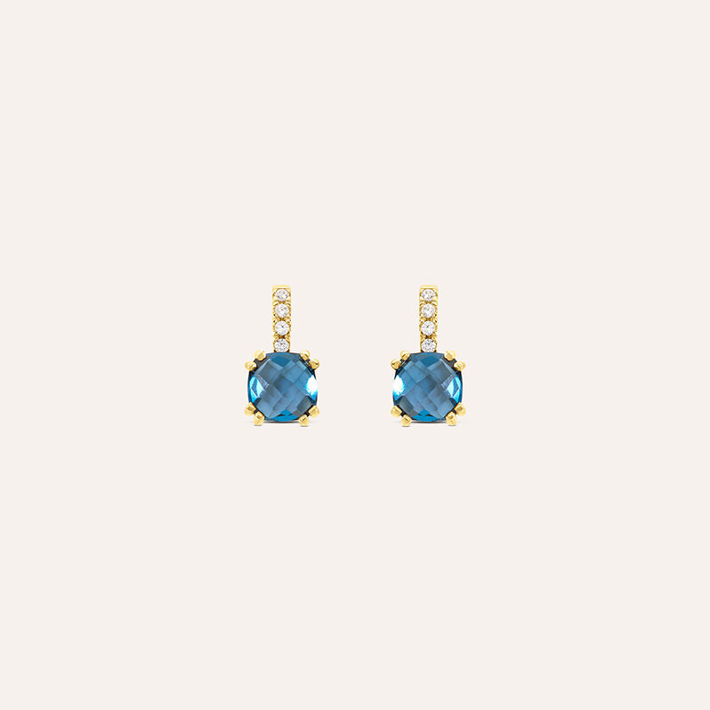 Orecchini Lobo Punto Luce Amélie Oro Giallo Topazio Cubic Zirconia - Orecchini a Lobo Donna | Stroili