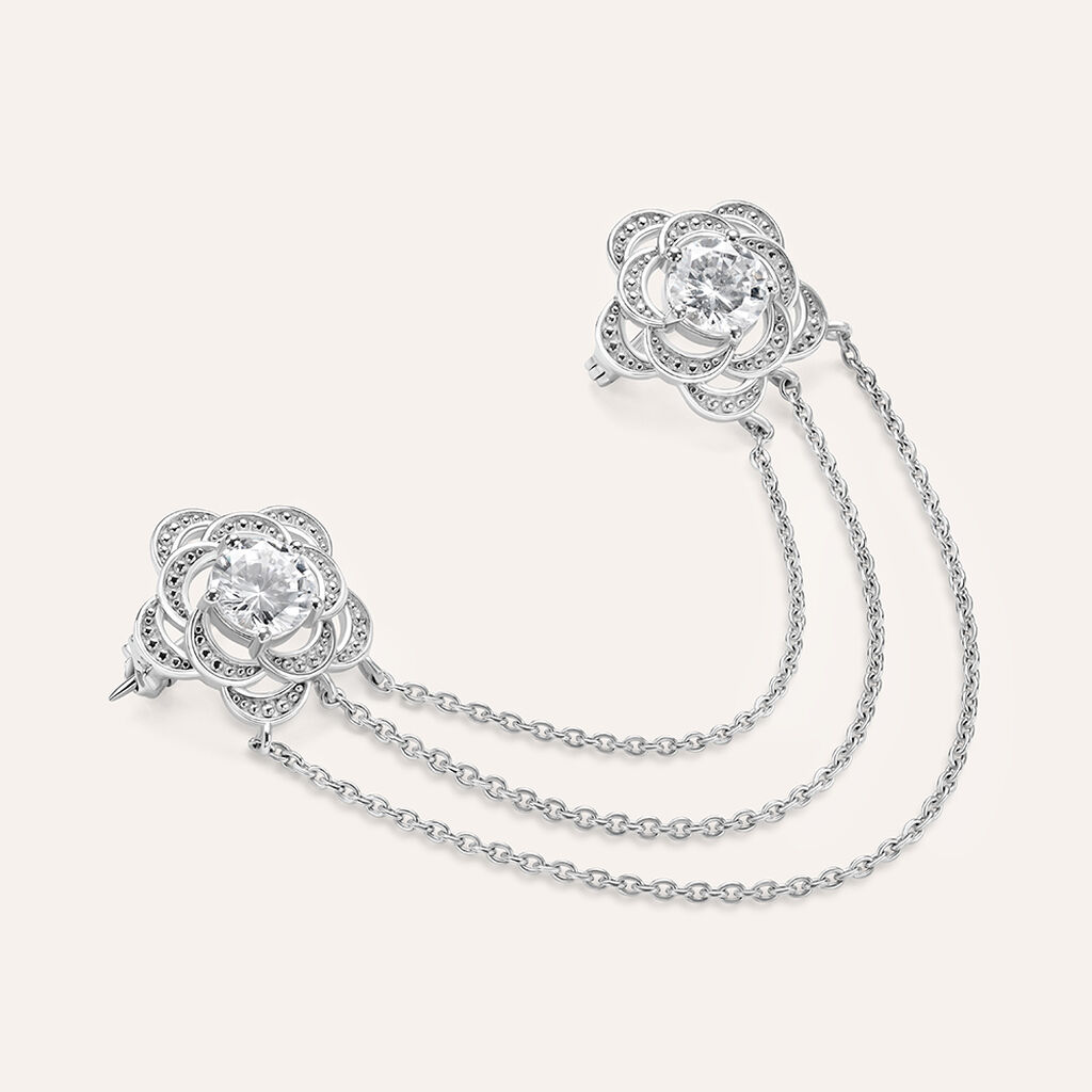 Spilla Silver Elegance Argento Rodiato Cubic Zirconia