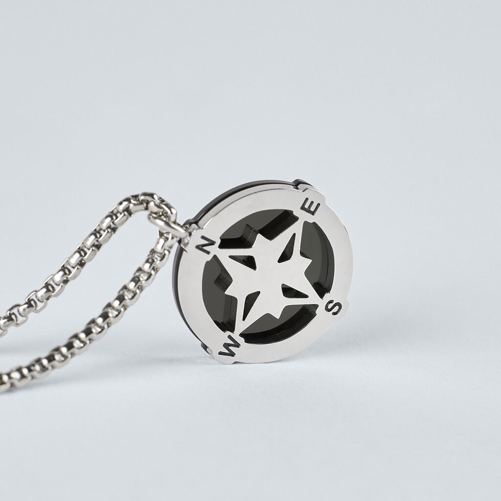 Collana Man Code Acciaio Bicolore Bianco / Nero - Collane Uomo | Stroili