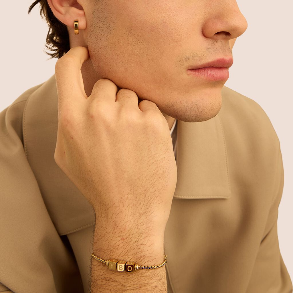 Bead Essential Code Acciaio Dorato