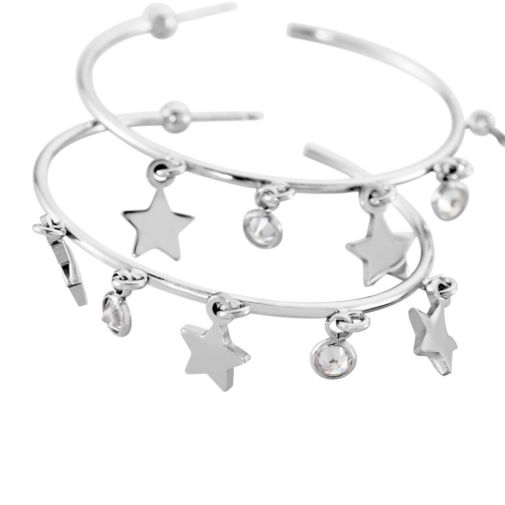 Orecchini A Cerchio Silver Collection Argento Bianco Cubic Zirconia - Orecchini a Cerchio Donna | Stroili