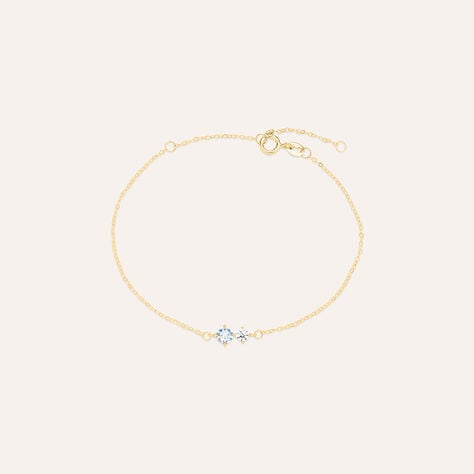 Bracciale Doppio Punto Luce Claire Oro Giallo Cubic Zirconia - Bracciali Amicizia Donna | Stroili