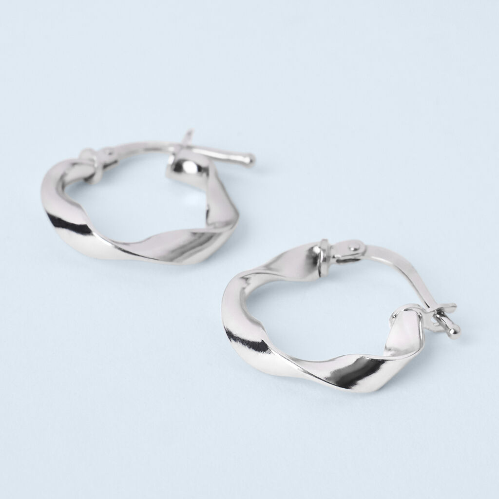 Orecchini A Cerchio Silver Collection Argento Rodiato