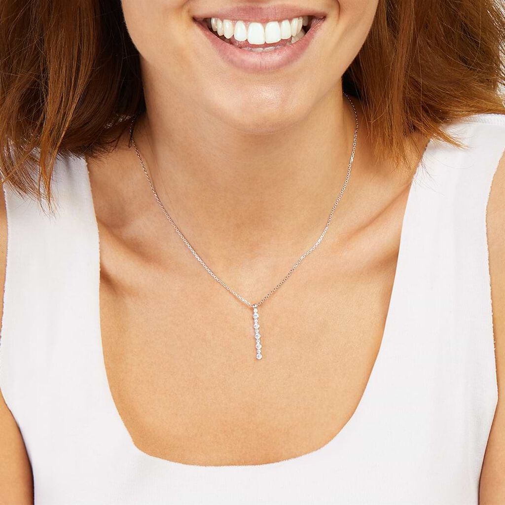 Collana Silver Elegance Argento Rodiato Cubic Zirconia