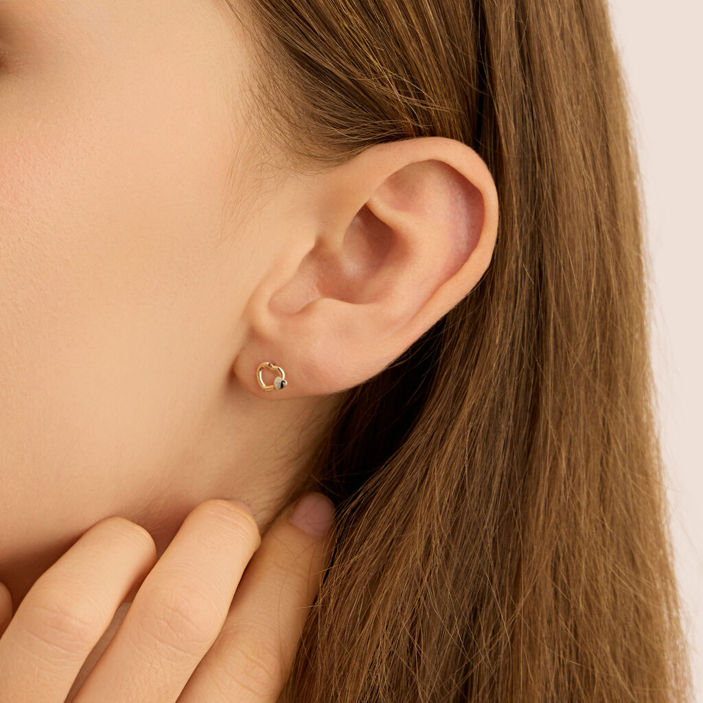 Orecchini Lobo Bon Ton Oro Bicolore