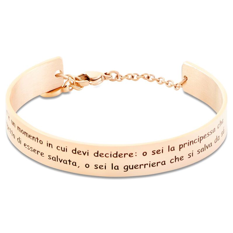 Bangle Sunrise Acciaio Rosa Cristallo - Bracciali Rigidi Donna | Stroili