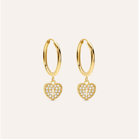 Orecchini A Cerchio Toujours Oro Giallo Cubic Zirconia - Orecchini a Cerchio Donna | Stroili