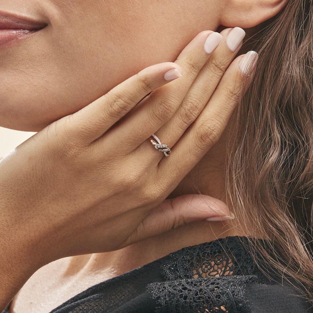 Anello Fascia Sophia Oro Rosa Diamante