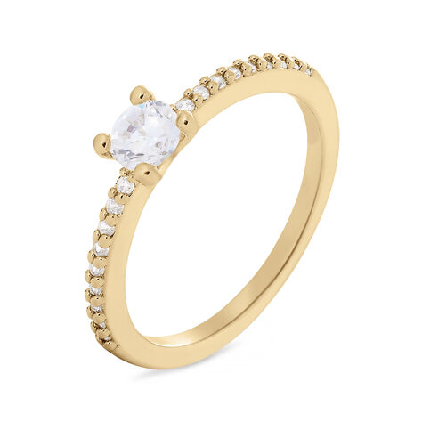 Anello Solitario Golden Dream Placcato Oro Giallo Cubic Zirconia - Anelli con Pietre Donna | Stroili