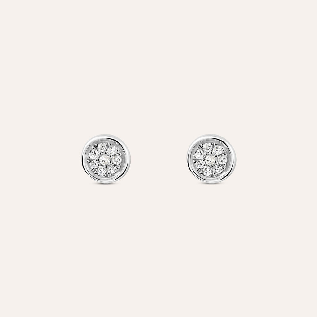 Orecchini Lobo Sophia Oro Bianco Diamante - Orecchini a Lobo Donna | Stroili