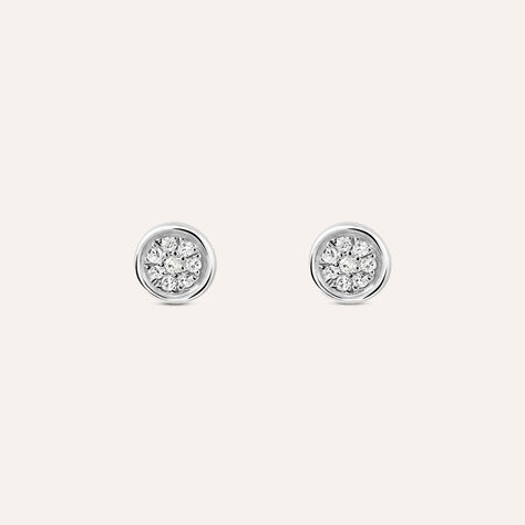 Orecchini Lobo Sophia Oro Bianco Diamante - Orecchini a Lobo Donna | Stroili