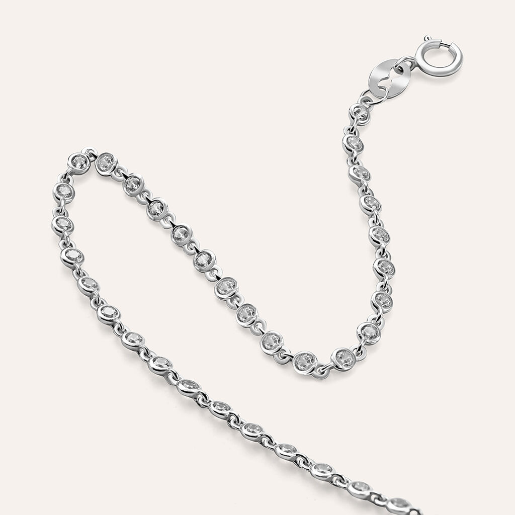Bracciale Tennis Claire Oro Bianco Cubic Zirconia