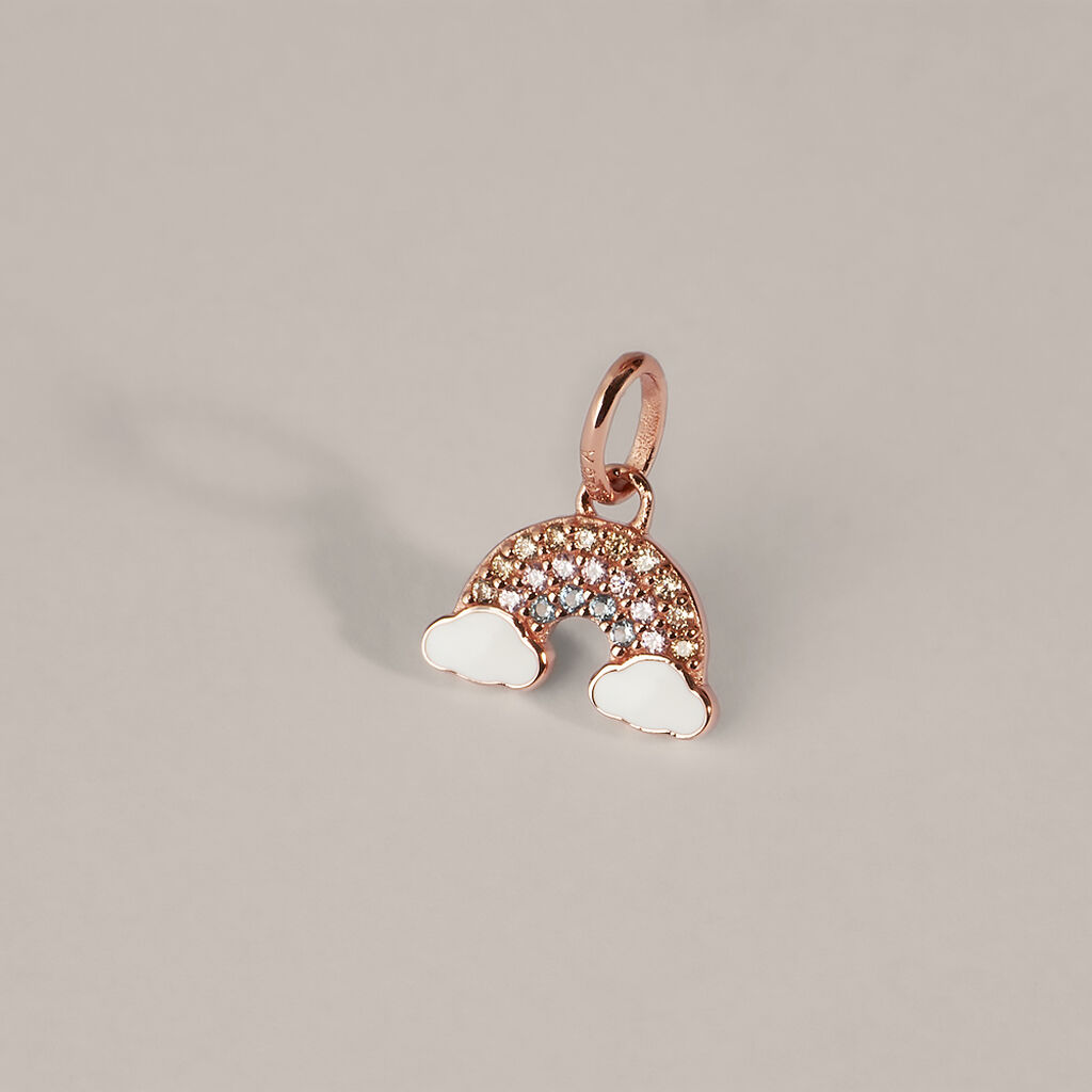 Pendente Love Beats Argento Rosa Cubic Zirconia