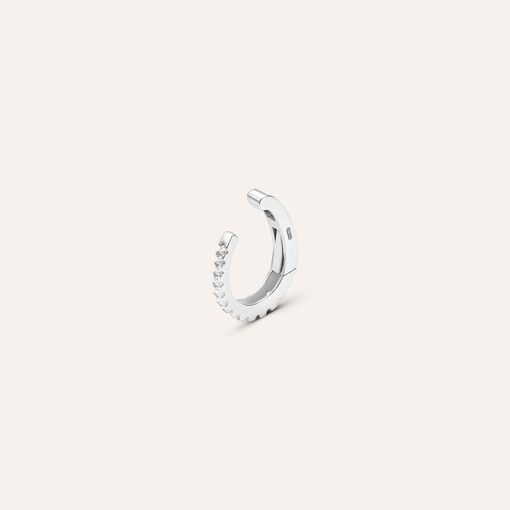 Ear Cuff Bon Ton Oro Bianco Cubic Zirconia - Ear Cuff Donna | Stroili