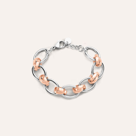 Bracciale Catena Lady Code Acciaio Bicolore Bianco / Rosa - Bracciali Donna | Stroili