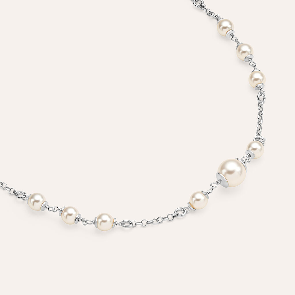 Bracciale Silver Pearls Argento Rodiato Perla sintentica