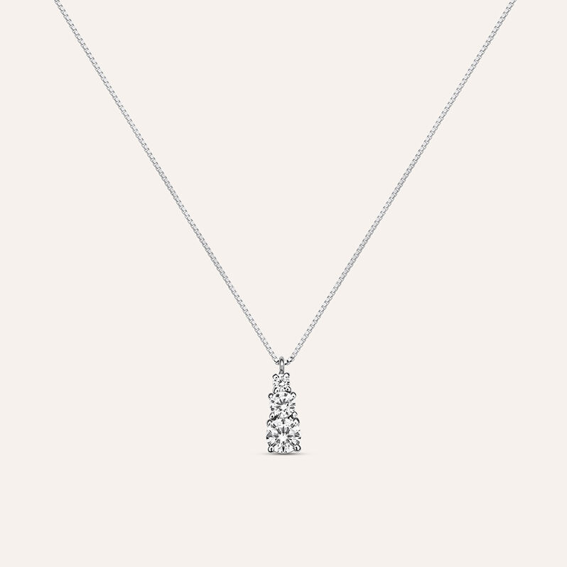 Collana Trilogy Claire Oro Bianco Cubic Zirconia - Gioielli Donna | Stroili