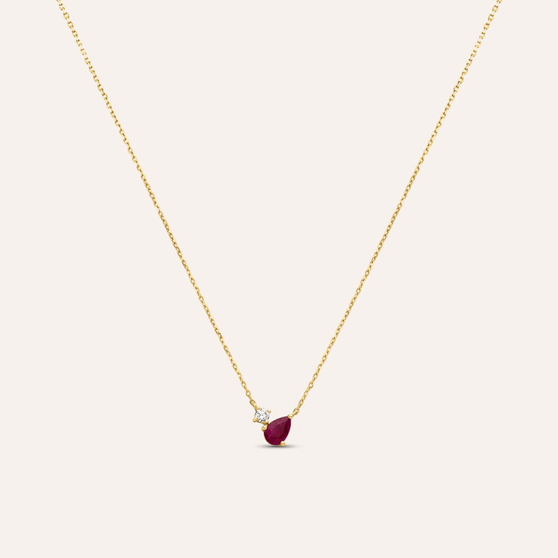 Collana Toi Et Moi Charlotte Oro Giallo Rubino Diamante - Collane Donna | Stroili