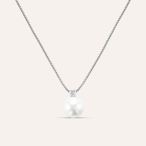 Collana Silver Pearls Argento Rodiato Perla sintentica Cubic Zirconia - Collane Donna | Stroili